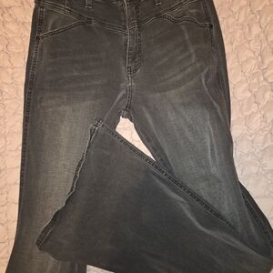 KanCan Women's Flare Jeans in Washed Black